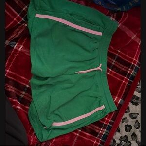 Rue21 Green Athletic Shorts with Pink Trim